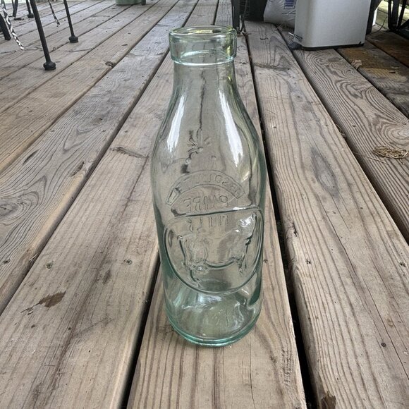 Absolutely Pure Milk Bottle Made In Italy Embossed Cow On Back - Picture 8 of 8